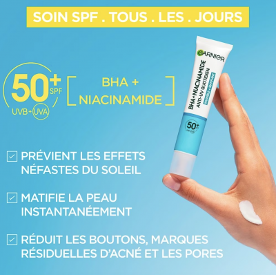 Crème solaire SPF50 et niacinamide - Garnier – Image 2
