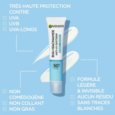 Crème solaire SPF50 et niacinamide - Garnier – Image 3